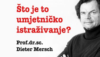 Join the Revolution – predavanje prof.dr.sc. Dietera Merscha, Umjetnička akademija, Zürich (ZHdK)