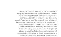 Doc. dr. sc. Marta Borić Cvenić – Erasmus+ Latvian Academy of Culture Riga, Latvia