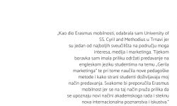 doc. dr. sc. Iva Buljubašić – Erasmus+ na University of SS. Cyril and Methodius in Trnava, Slovačka