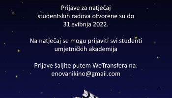 Natječaj za sve studente akademija iz Hrvatske – Artistmovie – Eno vani kino