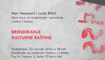 Popularizacija znanosti: Predavanje – Brendiranje kulturne baštine