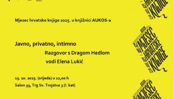 Mjesec hrvatske knjige 2025. – razgovor s Dragom Hedlom