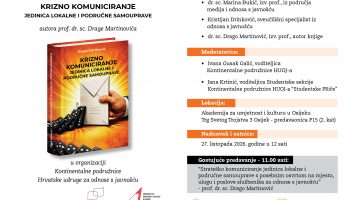 Predstavljanje knjige “Krizno komuniciranje jedinica lokalne i područne samouprave” i gostujuće predavanje izv. prof. dr. sc. Drage Martinovića