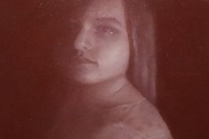 Barbara Milić, Monokromatski portret, 2017, ulje na lesonitu, 29,7 x 42,0 cm Barbara Milić, Monokromatski portret, 2017, ulje na lesonitu, 29,7 x 42,0 cm