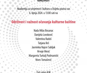 Održivost i važnost očuvanja kul. baštine, Osijek, 2024.